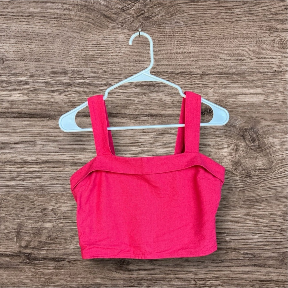 Abercrombie & Fitch linen crop top